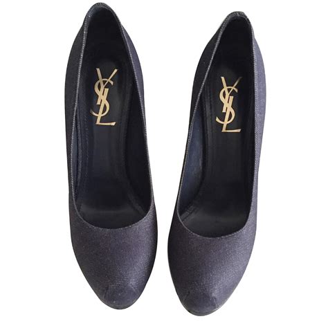 dress shoe ysl|YSL denim heels.